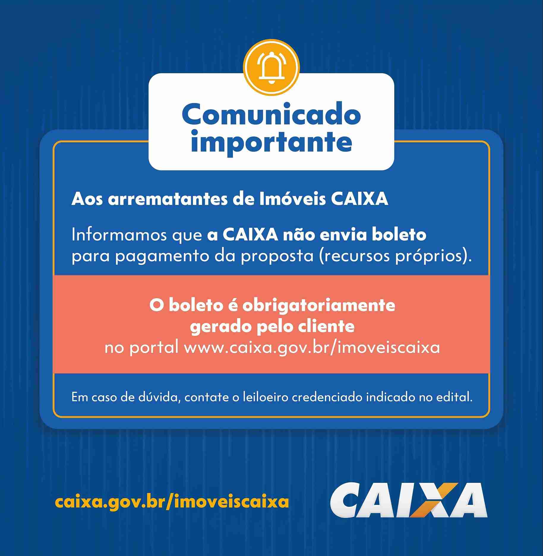Leilão de CAIXA ECONOMICA FEDERAL - LICITAÇÃO ABERTA